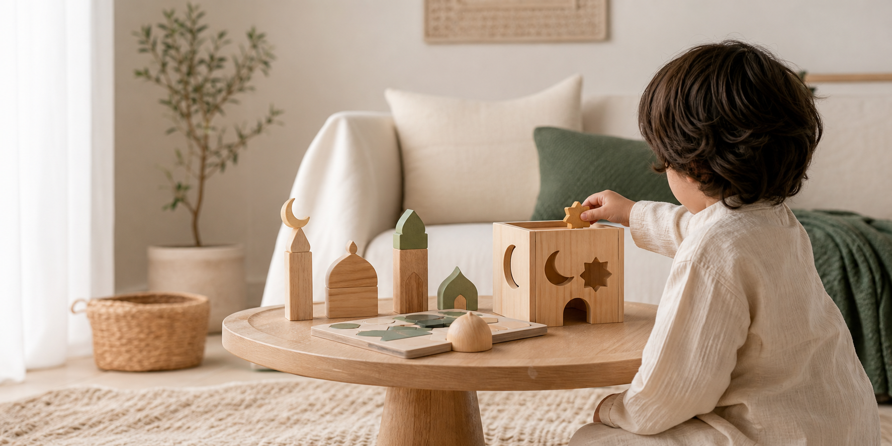 Child playing with premium Laynoor Islamic educational toys